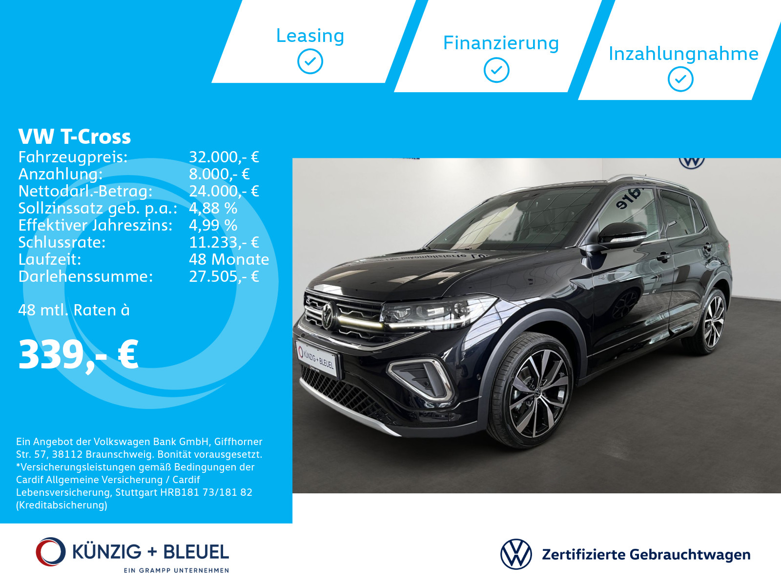 T-Cross R-Line 1.5 TSI DSG AHK*Nav*AHK*beats*ACC