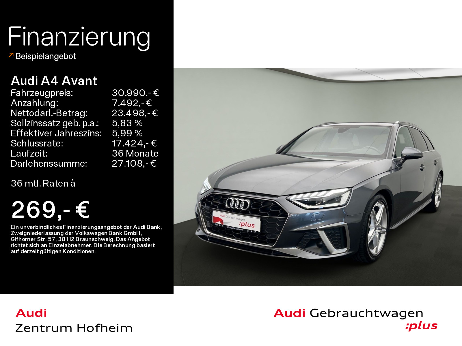 A4 Avant 40 TDI qu S line S tro*Matrix*S-Sitze*Virtual*Navi+*Privacy*PDC*