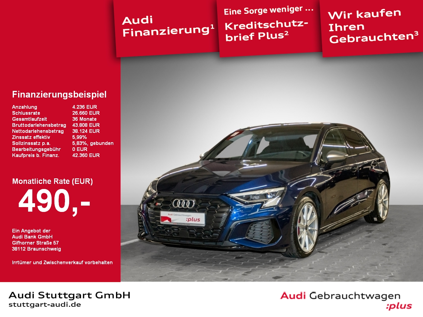 Audi S3 2.0 TFSI quattro Sportback