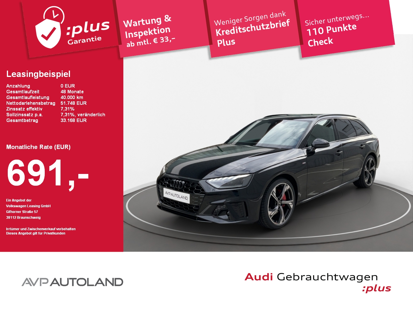 A4 Avant 40 TDI quattro S tronic S line | AHK