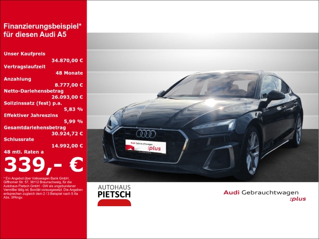 A5 Sportback 40 TDI quattro S line Matrix AHK