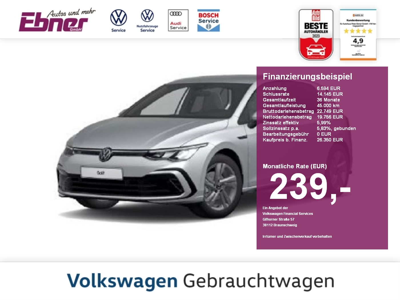 Volkswagen Golf 1.5 VIII R-LINE eTSI APP 17