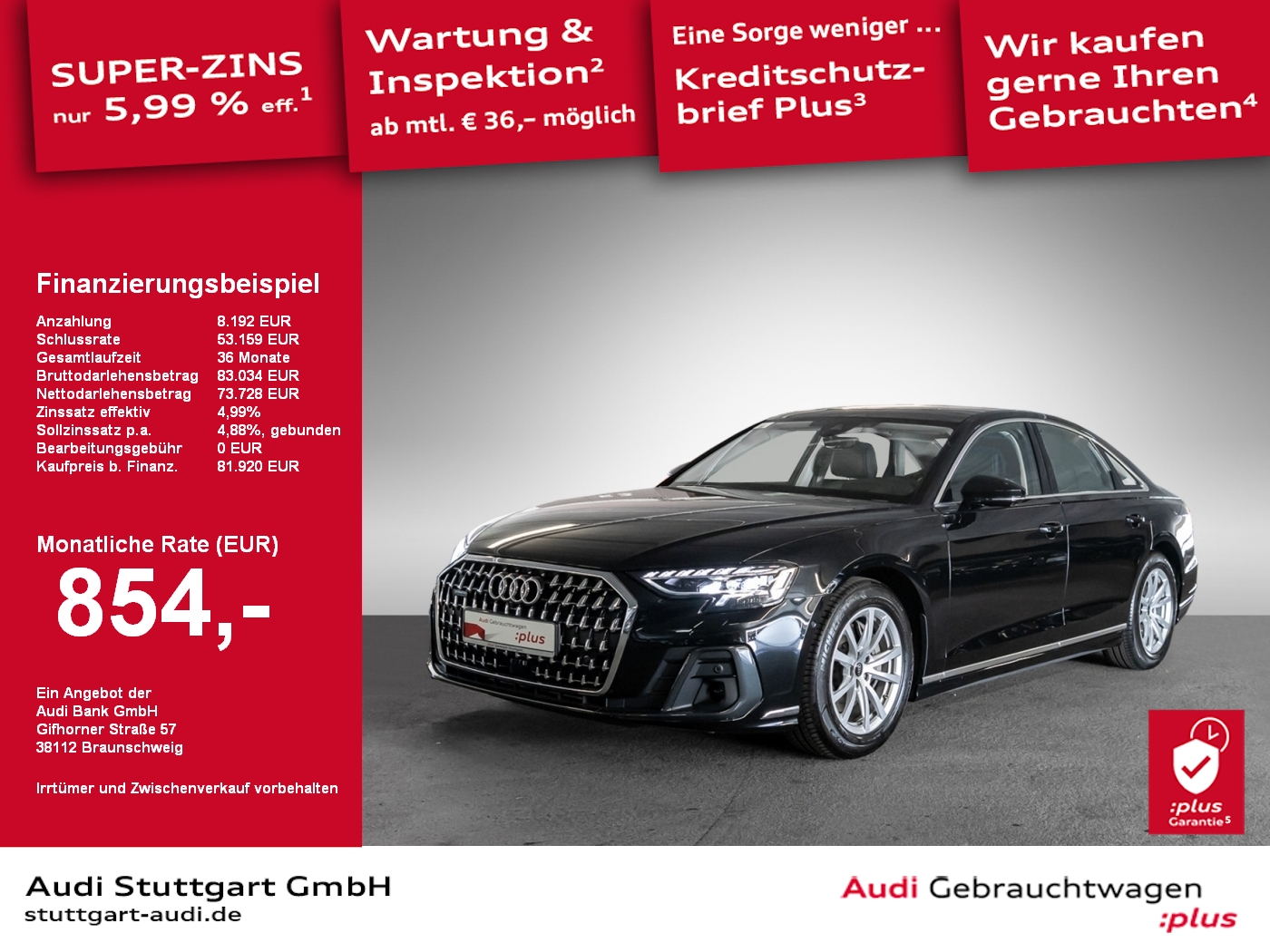 A8 50 TDI quattro tiptronic AIR Pano Memory SHZ