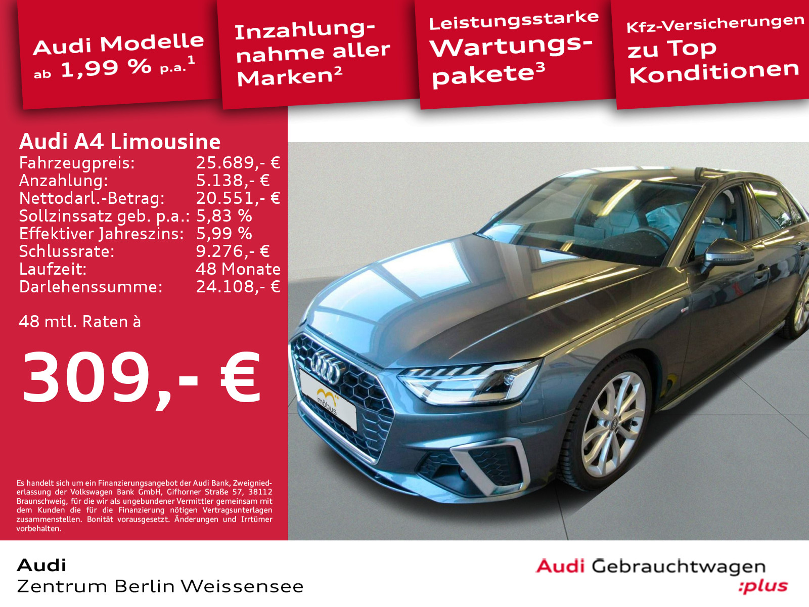 Audi A4 Limousine 40 TDI S-TRO S-LINE