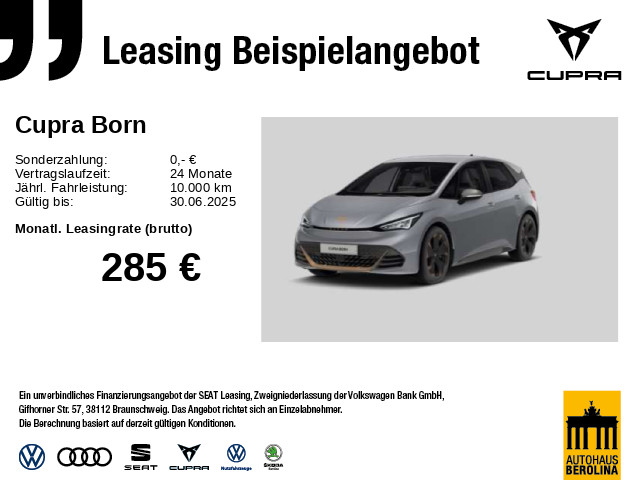 CUPRA Born Edition Dynamic h Bestellfahrzeug