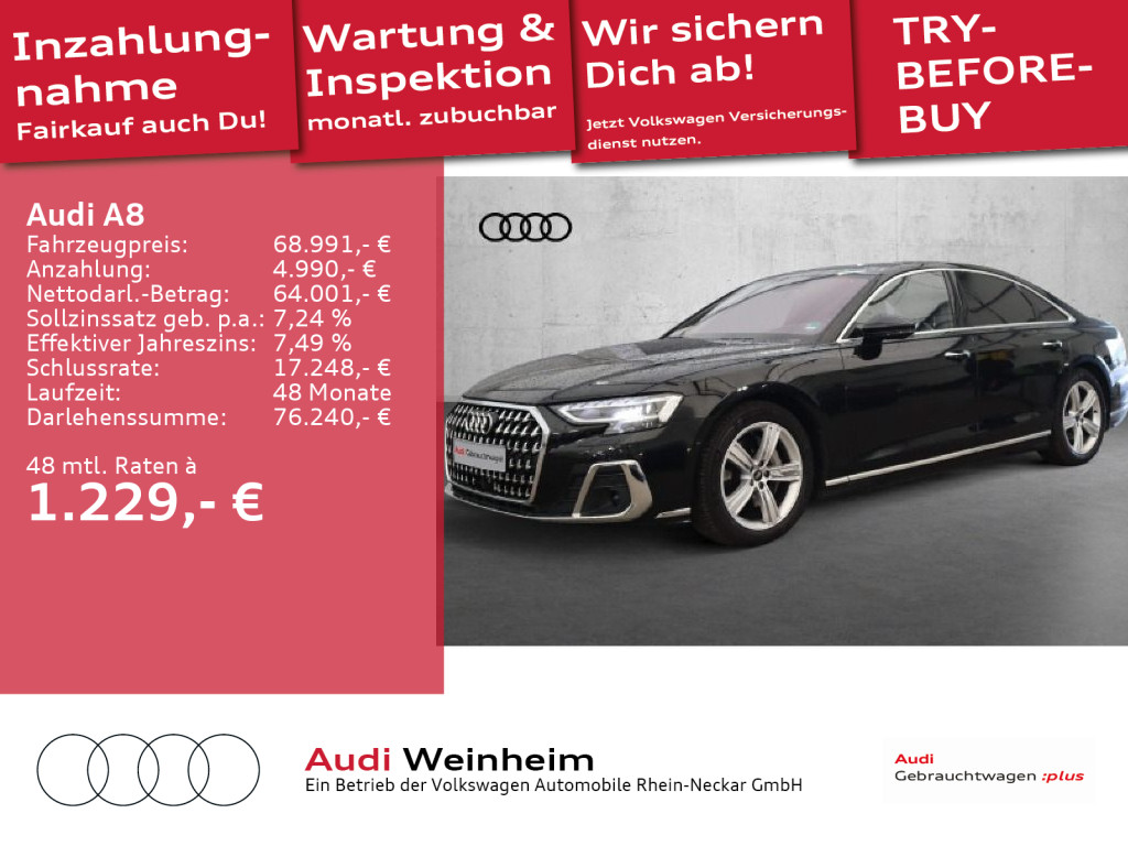 Audi A8 50 TDI quattro Gar 2028 OLED Umgebungskameras