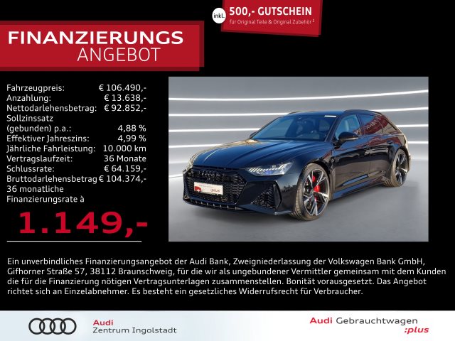 RS 6 Avant LASER RS-AGA STHZG 22" AHK RS-Sitz B&