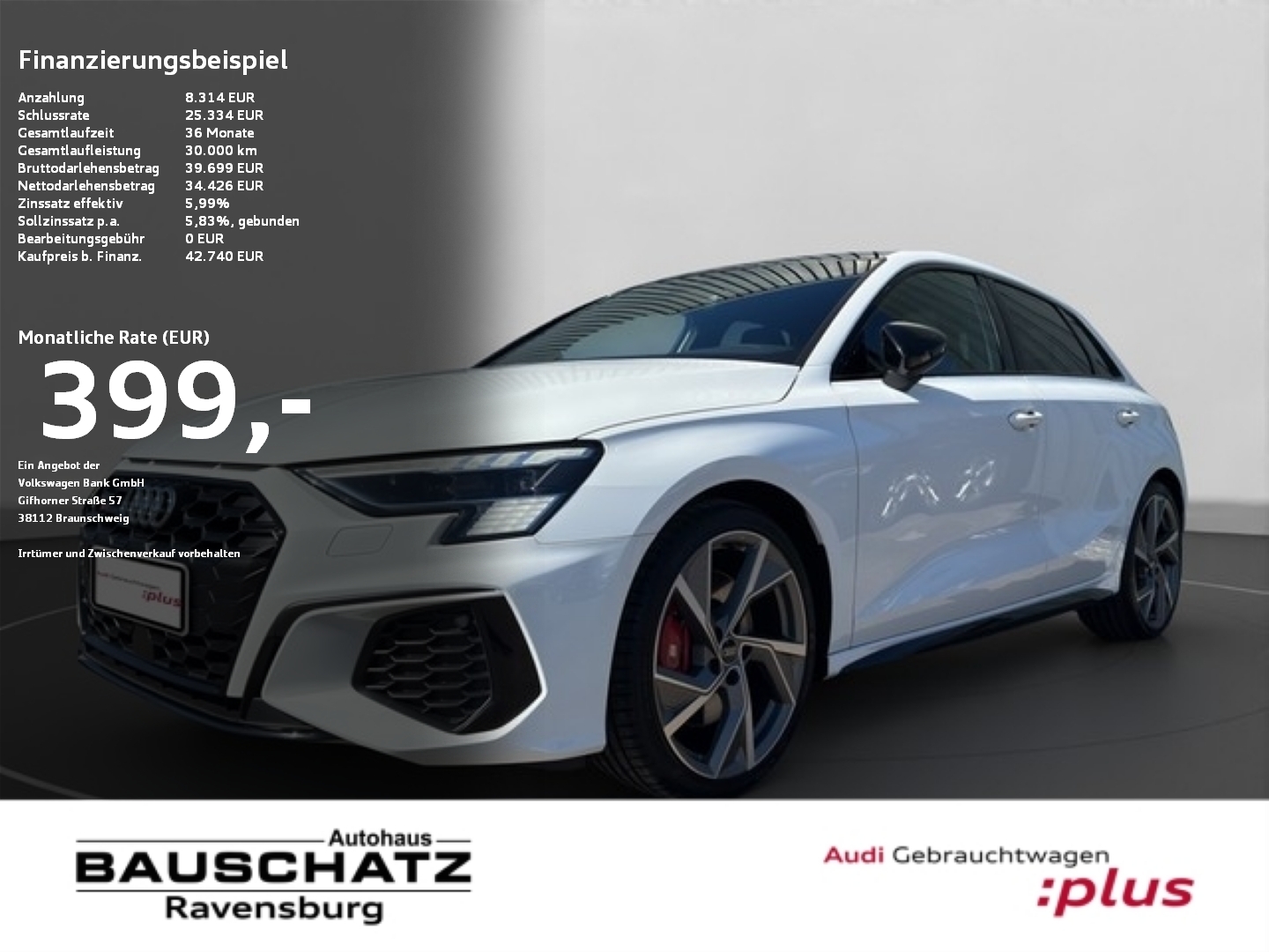 Audi S3 2.0 TFSI quat Sportback OPTIK
