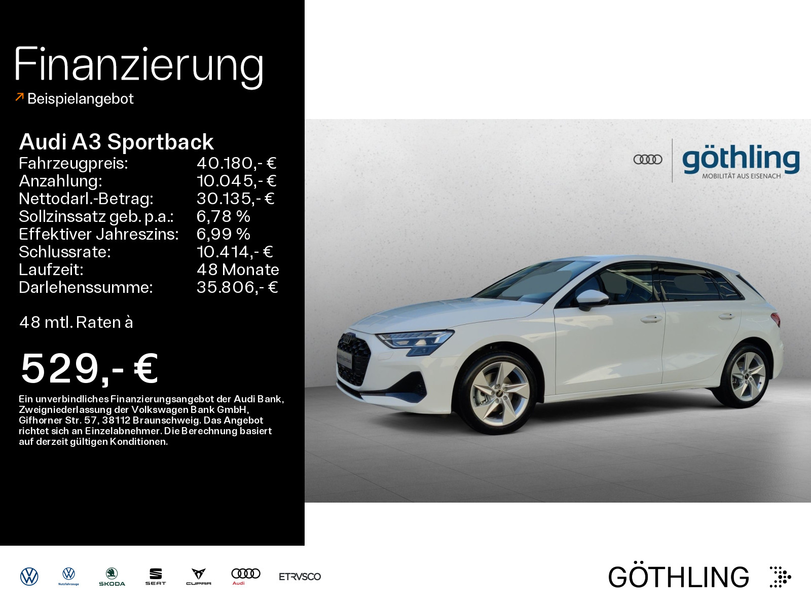 A3 Sportback adv. S tro*Ambiente*Optik schwarz*Privacy*Kamera*