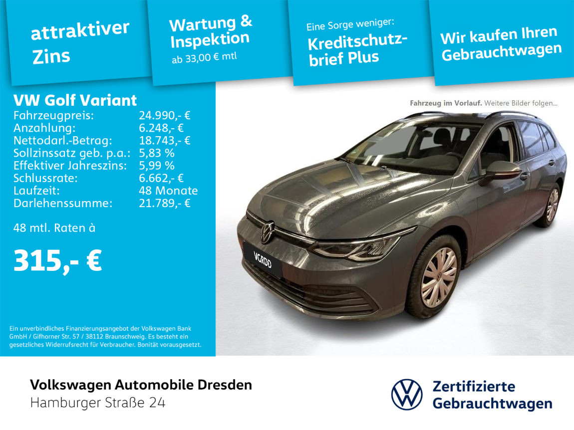 Golf VIII Variant Life 1.5 eTSI STANDHZG KAMERA