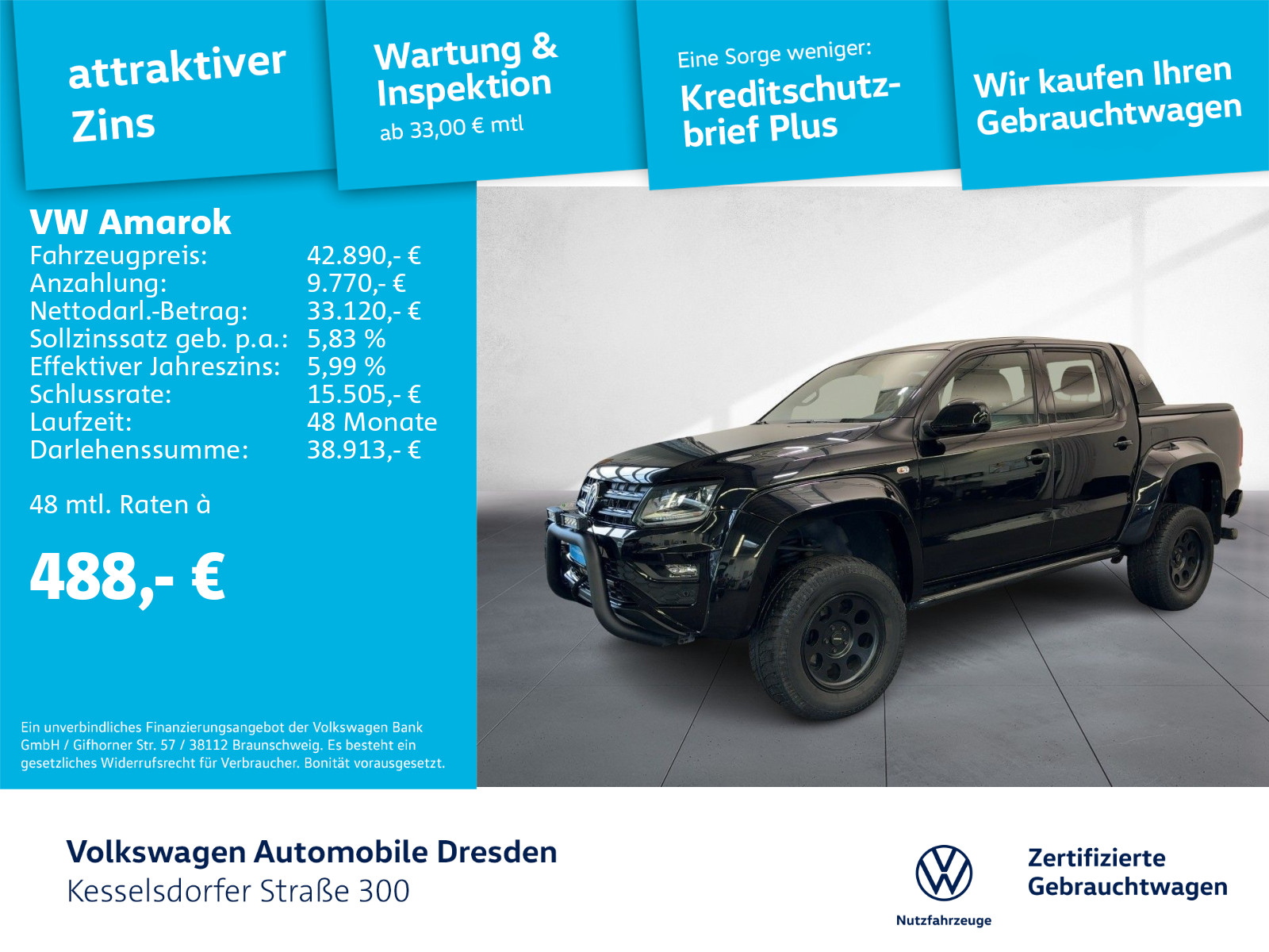 Amarok 3.0 TDI 4M Aventura AHZV ABT Umbau 225 KW