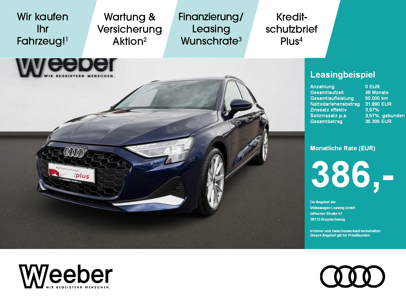 A3 Sportback advanced AUT*NAVI*LED*RFK*LM*5J GAR