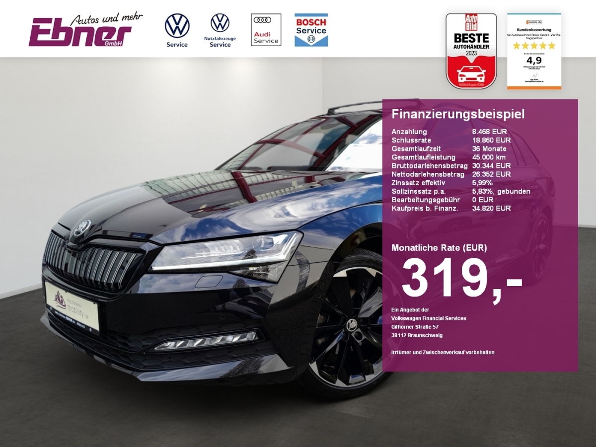 Skoda Superb Combi SPORTLINE 62tEUR APP 19
