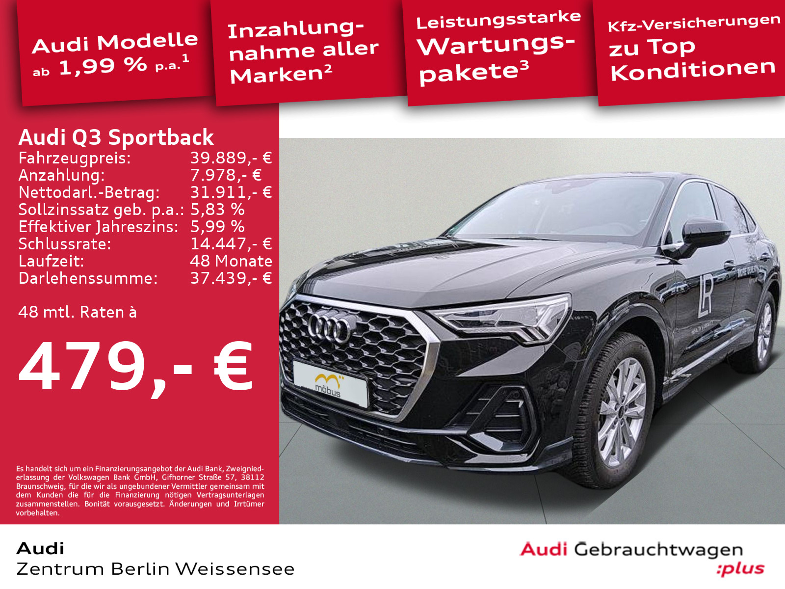 Q3 Sportback 35 TFSI S-TRO*LED*GANZJAHRES*NAVI**