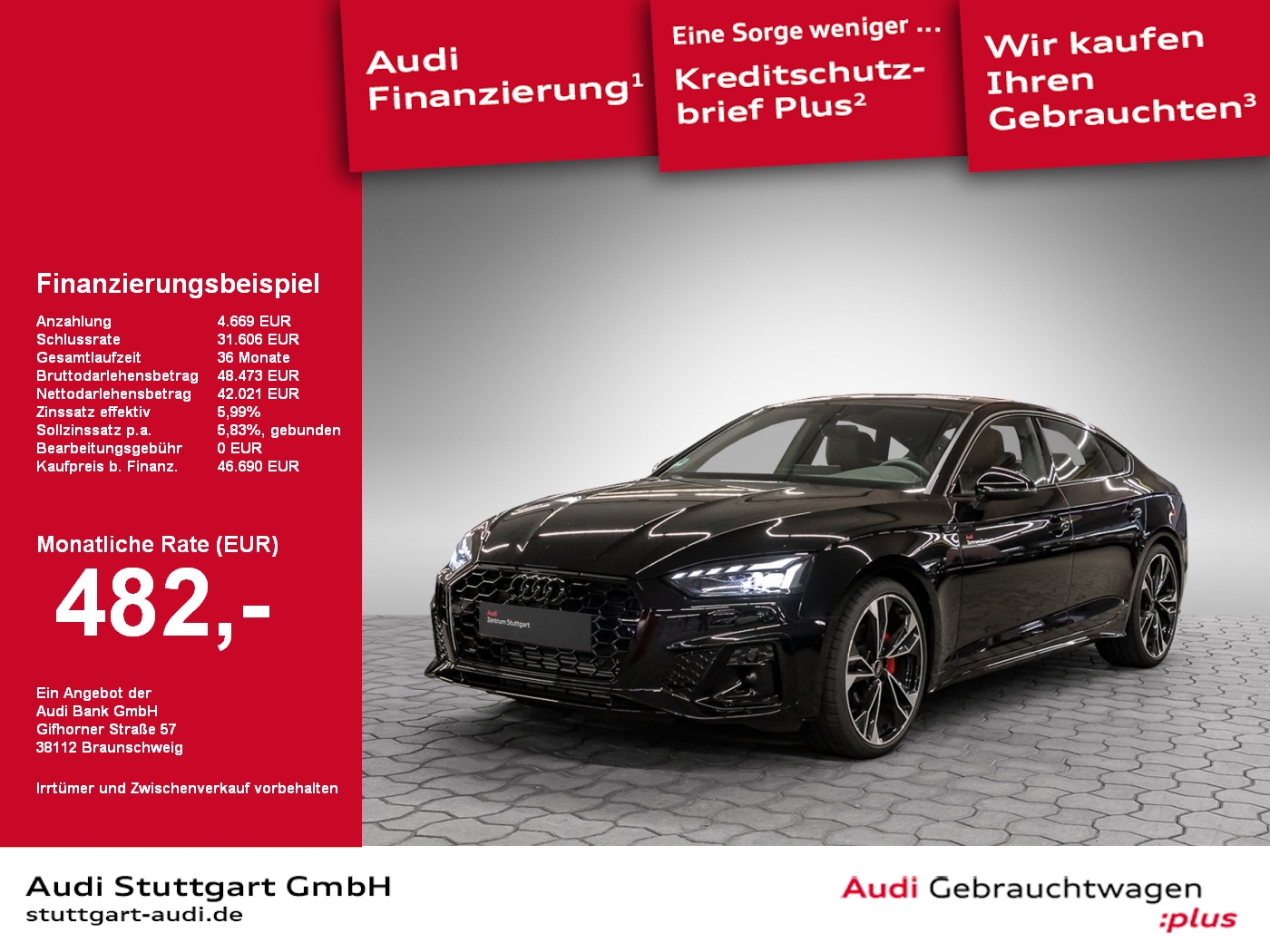 Audi A5 Sportback S line 40 TFSI el Sitze