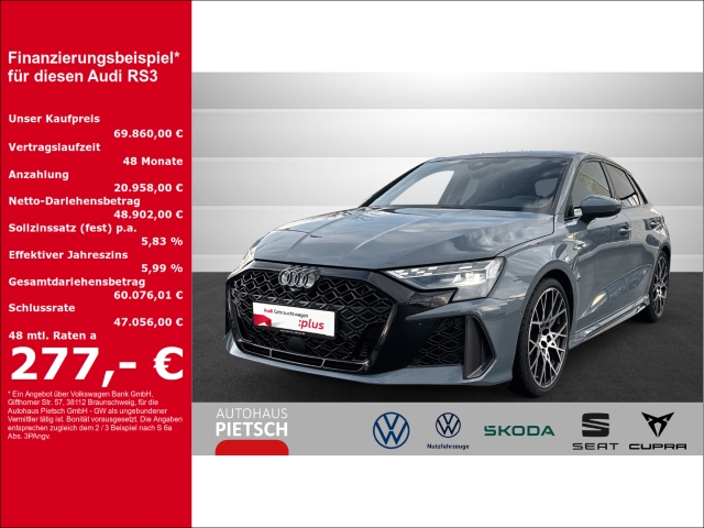 RS3 Sportback S tronic Vmax 280 Matrix Schalensitze, Sport-AGA AD Navi digitales Cockpit
