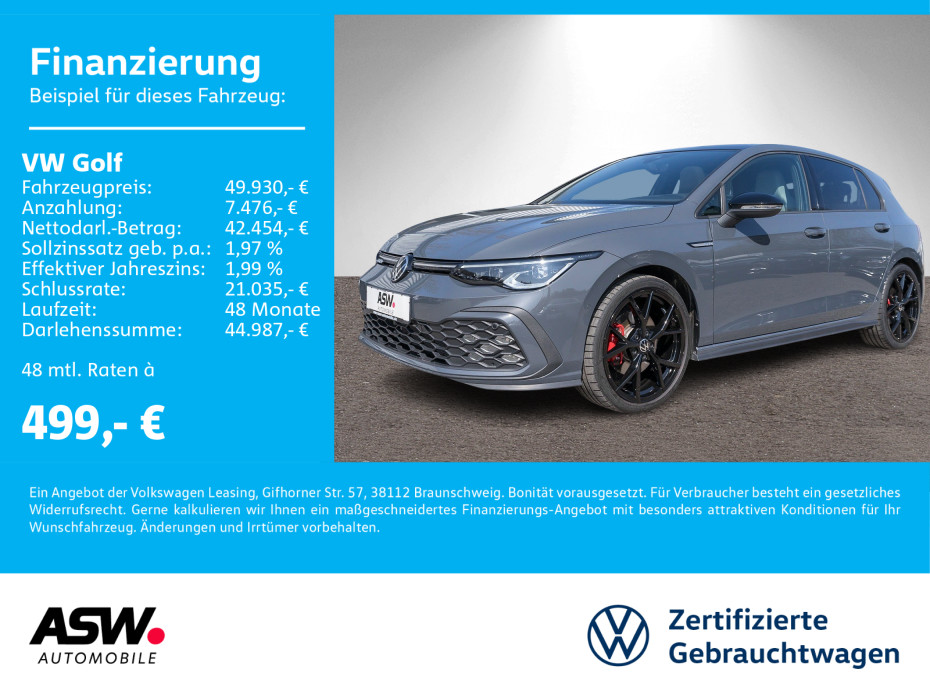 Golf GTD 2,0TDI DSG Navi LED ACC Standhz VC PANO