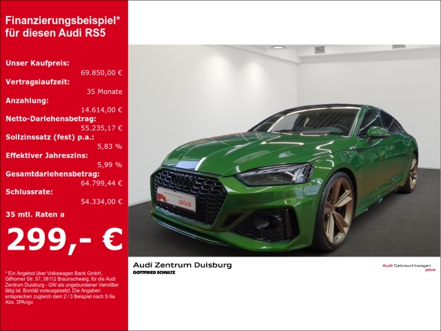 RS5 Sportback 2.9 TFSI quattro  Matrix LED / Bang & Olufsen / Navi