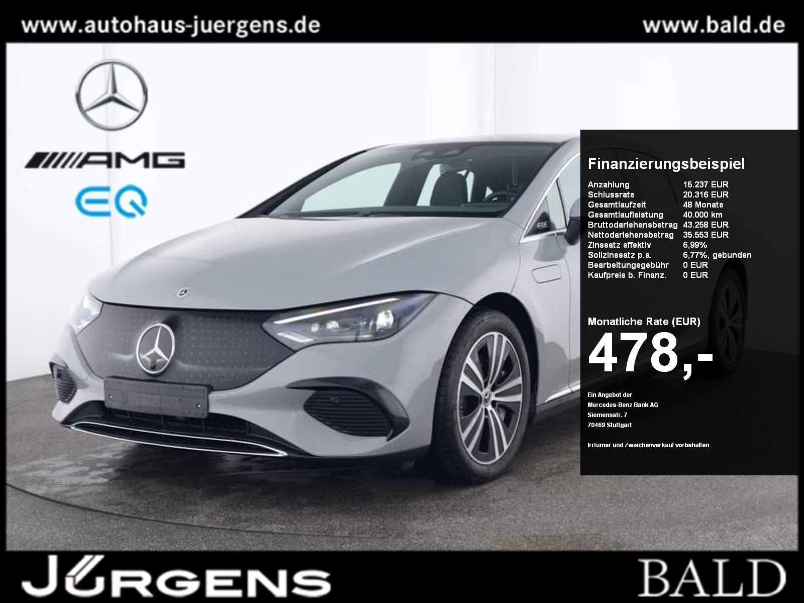 Mercedes-Benz EQE 300 MBUX Wide Burm