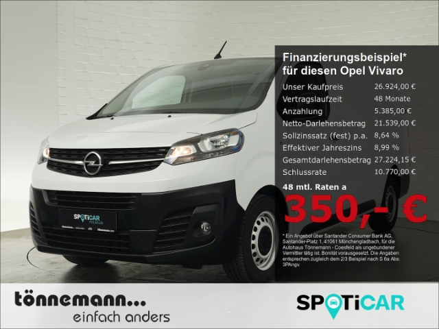 Vivaro C CARGO L CDTI+NAVI+SCHIEBETÜR+PARKPILOT+BEIFAHRER-DOPPELSITZBANK+KLIMAANLAGE