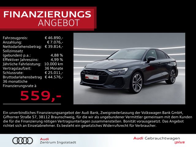 A3 Limousine S line 35 TFSI MATRIX SONOS AHK HuD