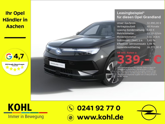 Grandland GS 1.2 48V Mild-Hybrid 145PS 360°Kamera HUD Navi