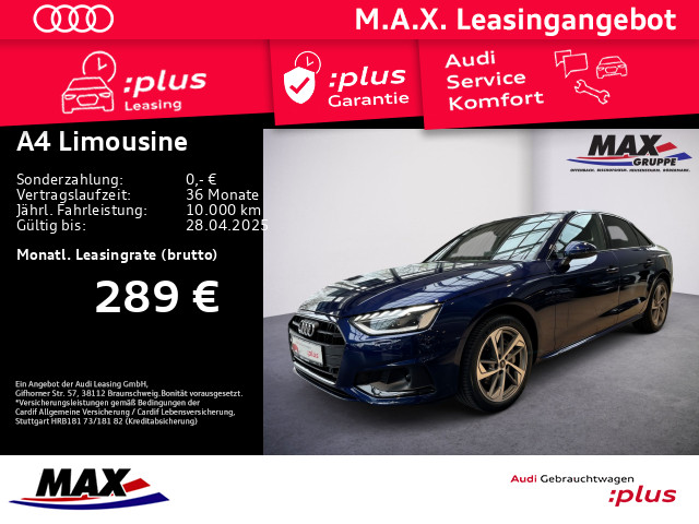 A4 Limousine 40 TFSI advanced MATRIX+LED+KAM+VCP+NAVI