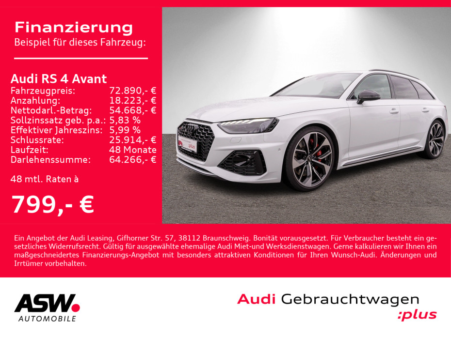 RS 4 Avant 2.9 TFSI Navi Matrix Pano 280 km/h