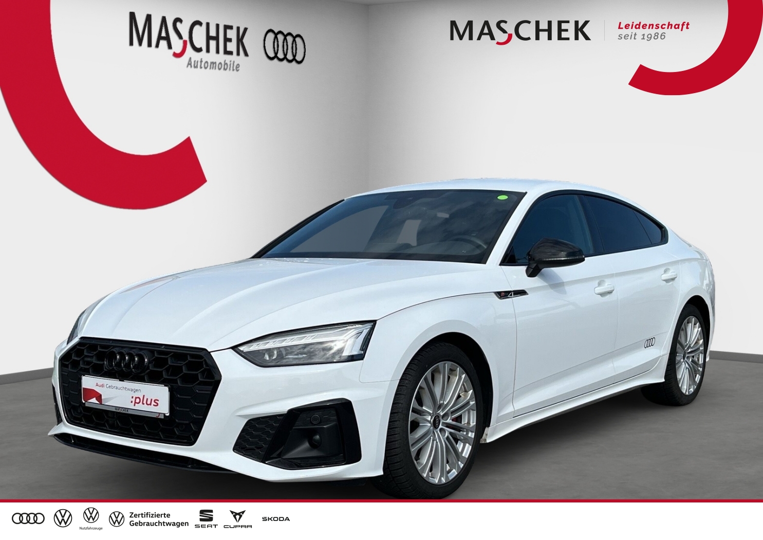 A5 Sportback S line comp+ 40 TDI quatt AHK Matrix VCplus R-Cam Black