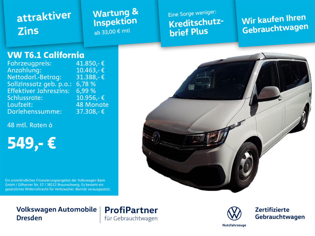 T6.1 California Beach KLIMA PDC 230V 6-SITZER
