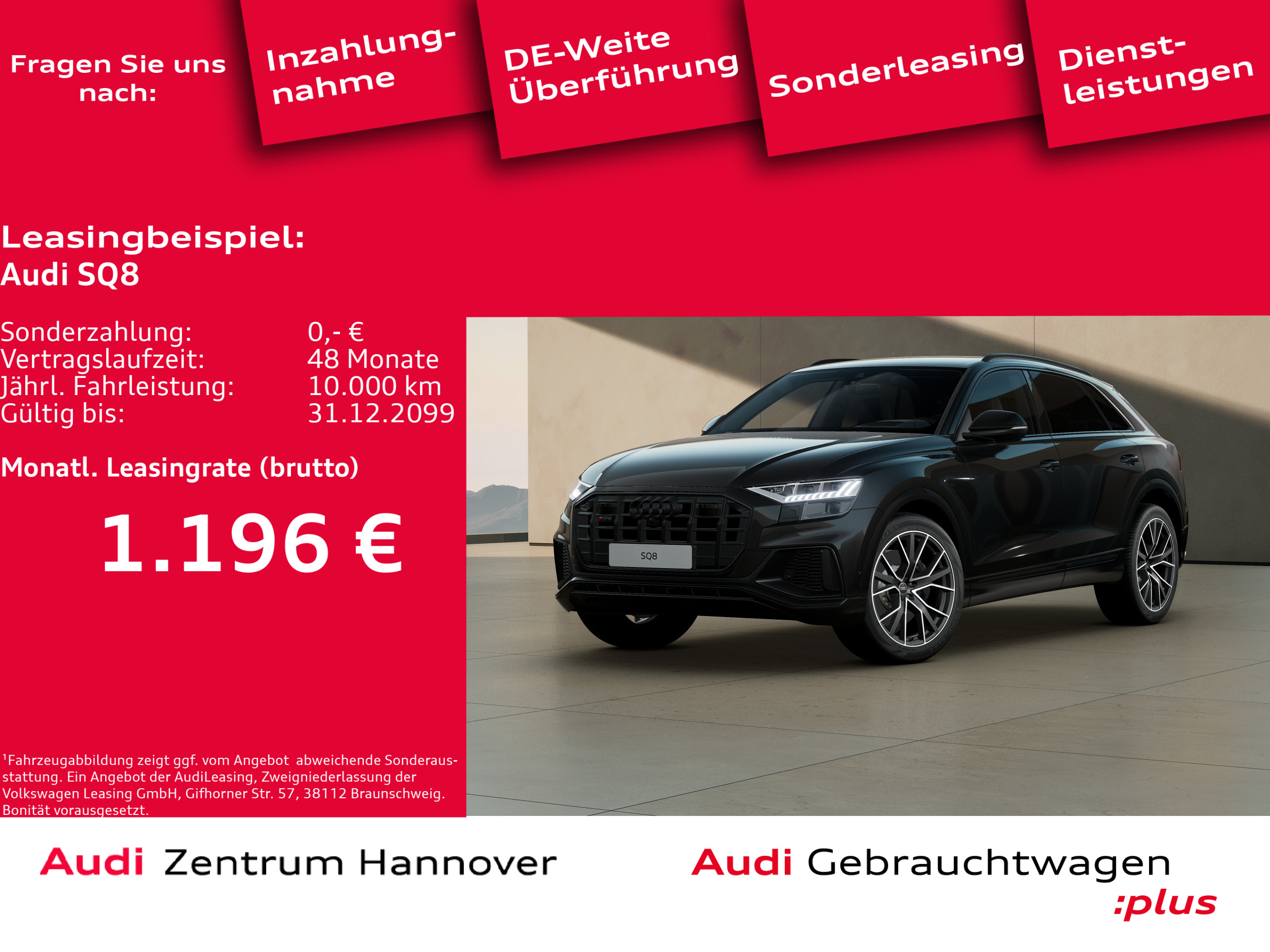SQ8 quattro 4.0 TFSI Standh. Matrix AHK B&O Memory
