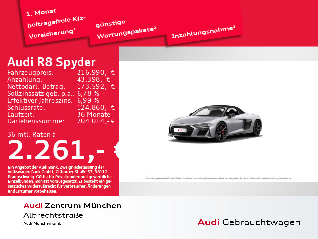 Audi R8 Spyder V10 performance quattro R8 Spyder V10 performance quattro