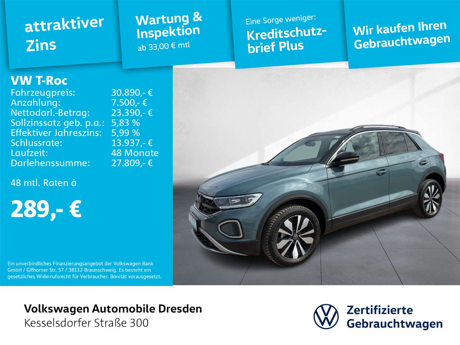 T-Roc 1.5 TSI DSG Move AHZV LED App Travel