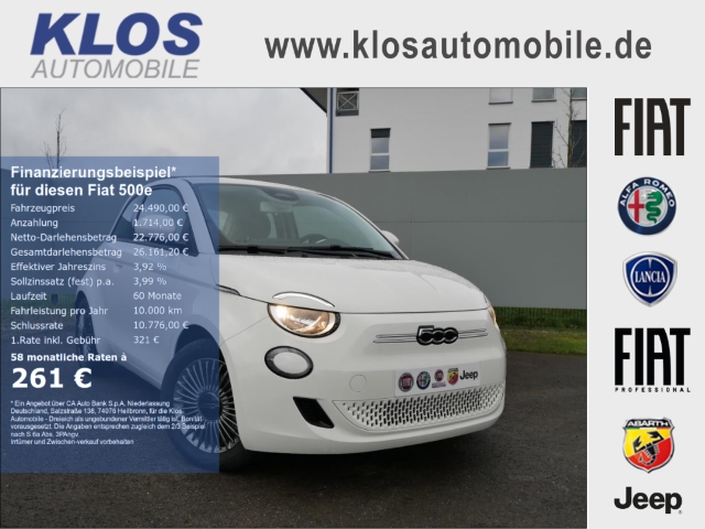 Fiat 500E ICON h WINTER PARK KOMFORTPAK
