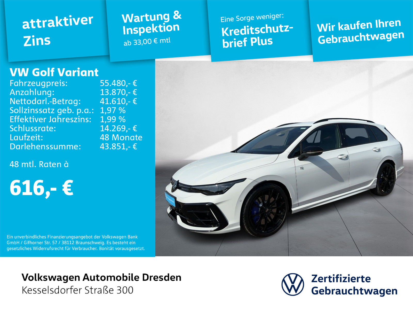 Golf VIII Variant 2.0 TSI R DSG 4M Kamera AHZV LED HUD