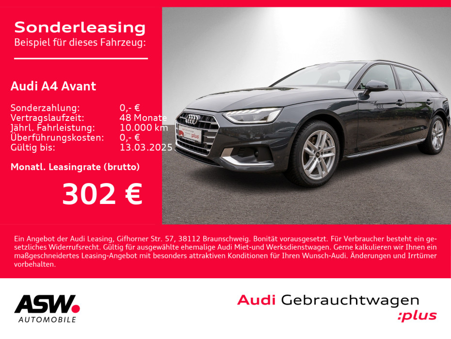 A4 Avant Advanced 40TDI Stroni Navi LED Pano ACC