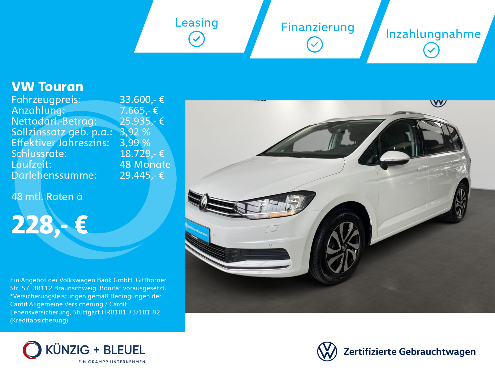 Touran 2.0 TDI DSG*AHK*7Sitz*Navi*Kamera*ACC