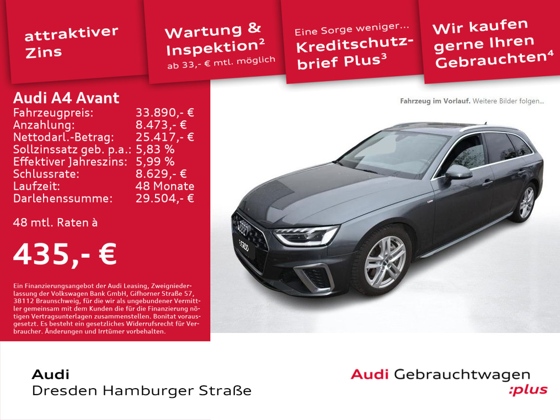A4 Avant 40 TDI S line quattro Matrix Pano AHZV