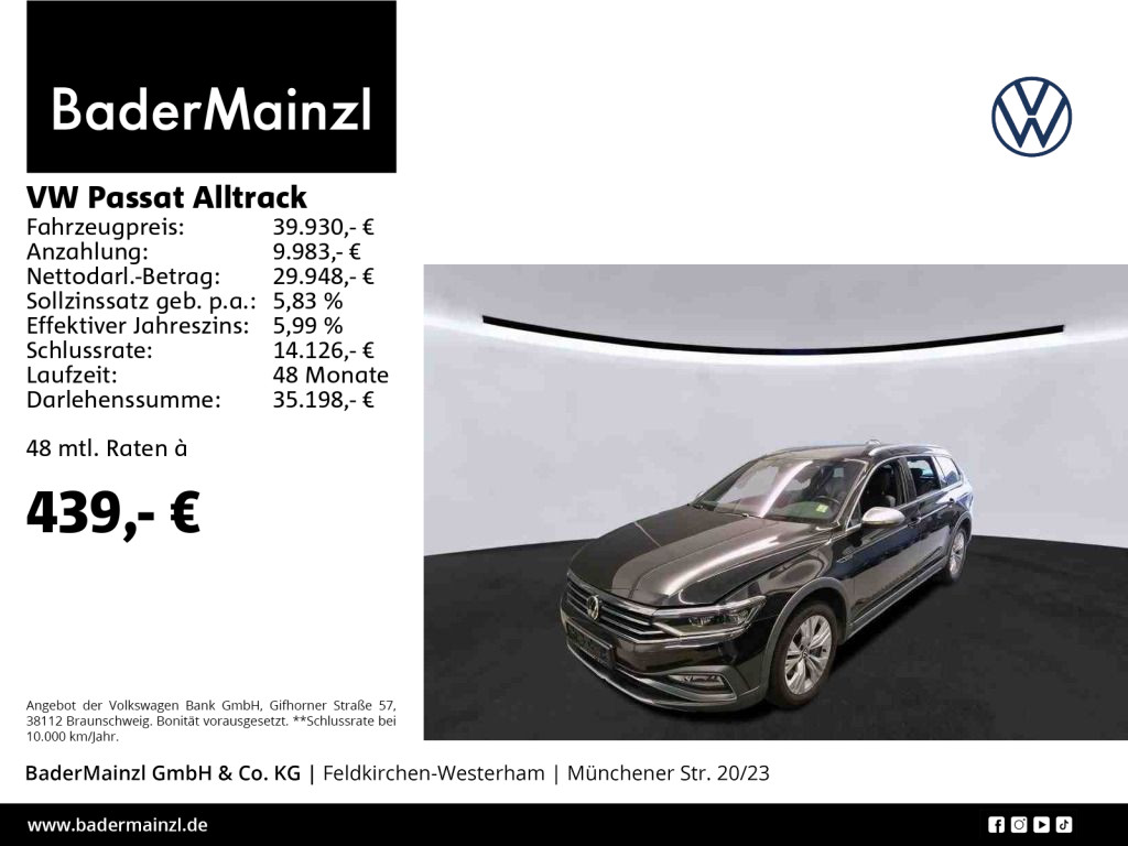 Passat Alltrack 2.0 TDI DSG 4M AHK Stdhz HUD Pano
