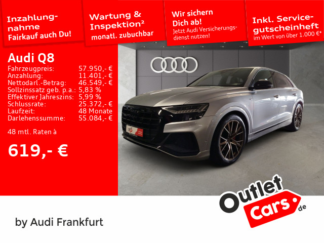 Q8 50 TDI quattro S Line Ed Leder Matrix Pano HuD Nachsicht AHK StHz