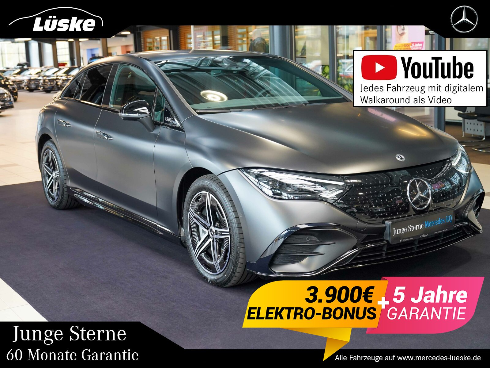 Mercedes-Benz EQE 350 AMG Line MATTLACK Night Hinterachslenkun