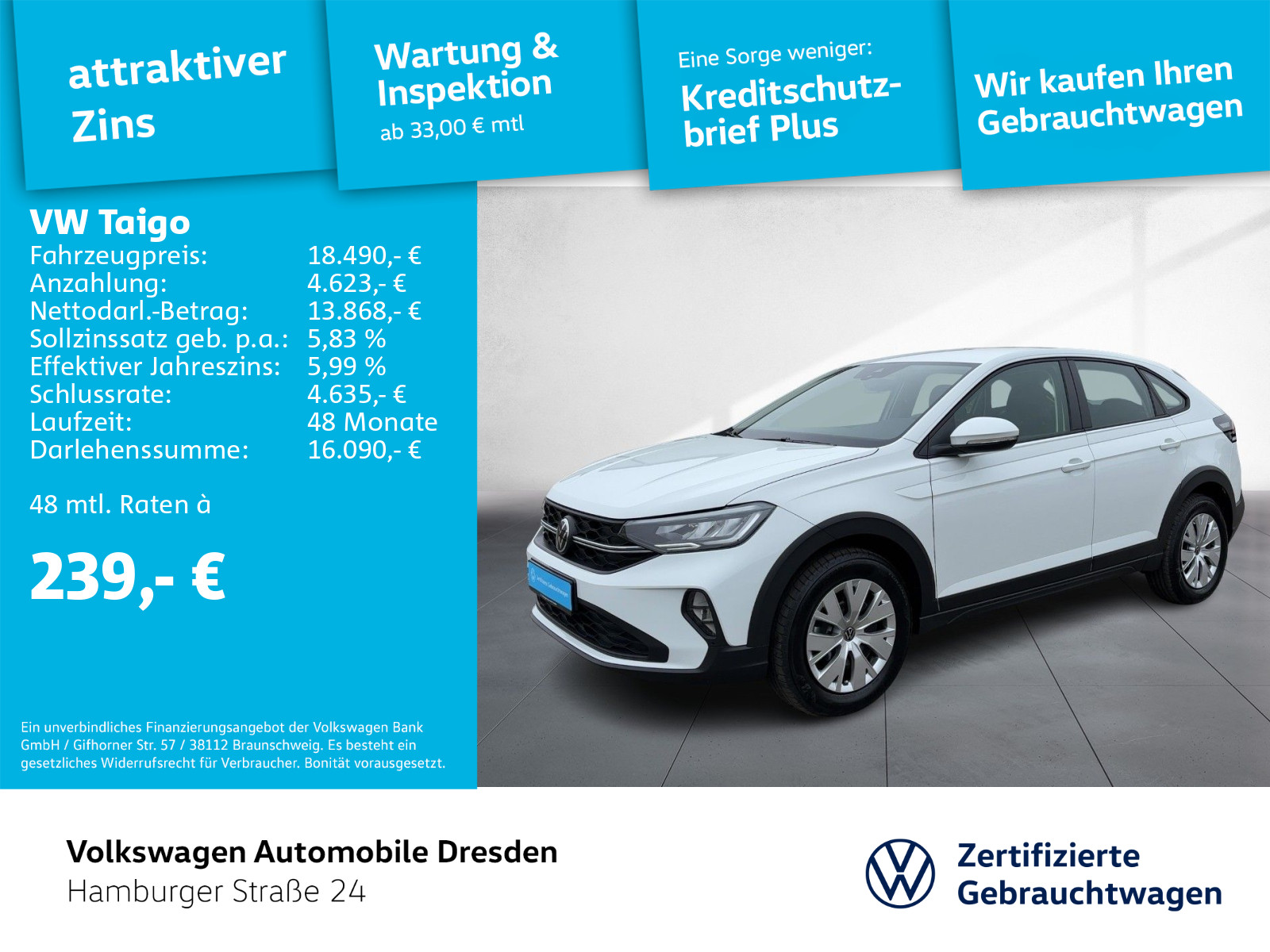 Volkswagen Taigo 1.0 TSI LANE APP