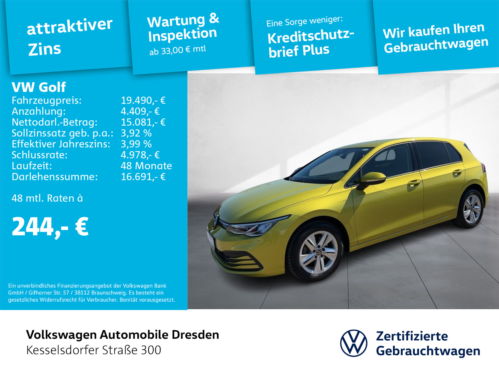 Volkswagen Golf 1.5 TSI VIII Life