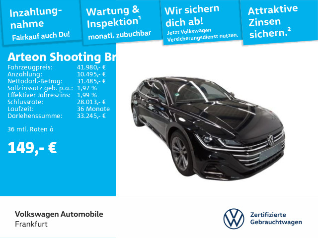 Volkswagen Arteon 2.0 TDI Shooting Brake R-Line Alu DC IQ LIGHT
