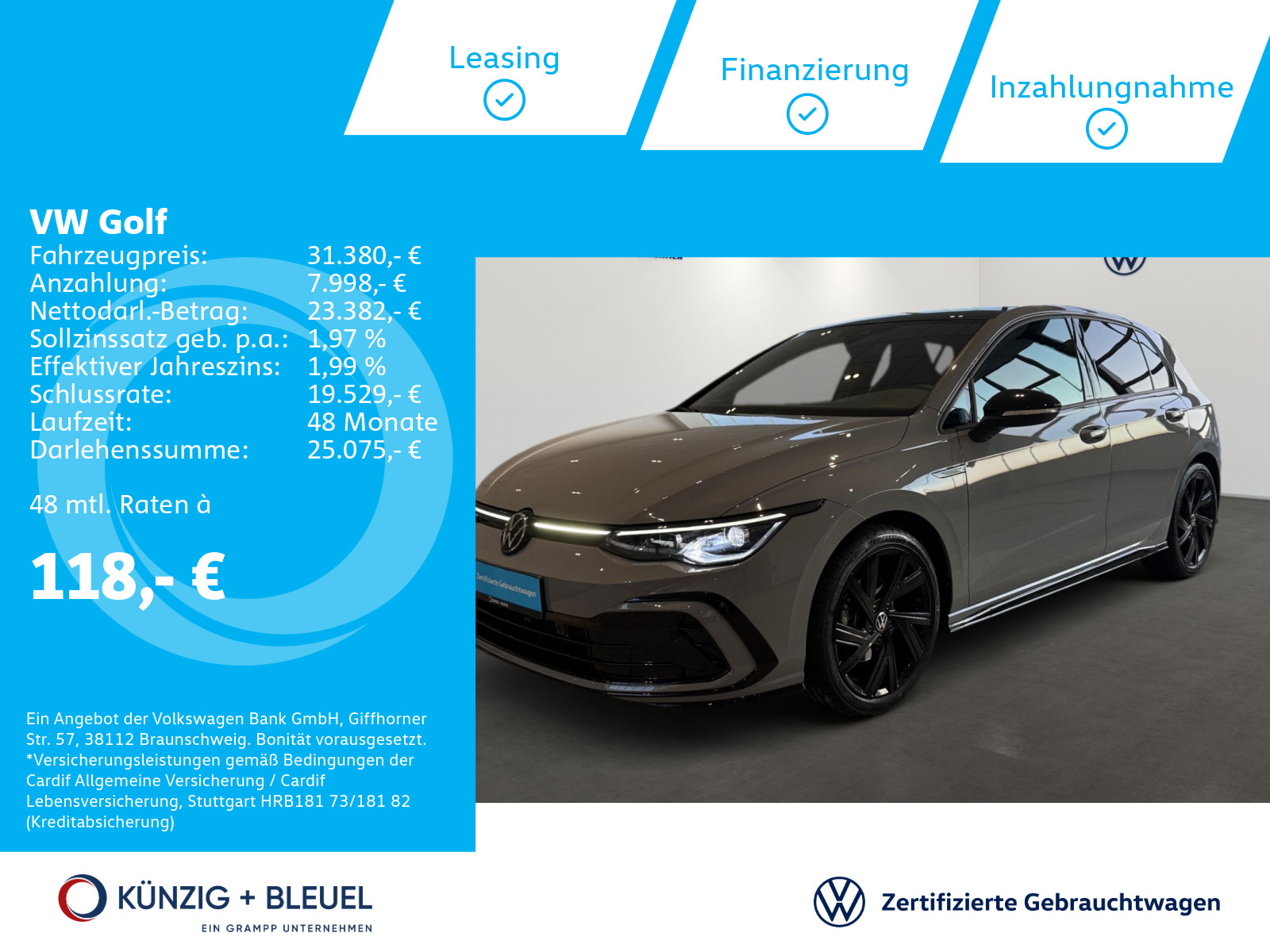 Golf R-Line 1,5 eTSI DSG*Nav*StHz*Pano*Harman*Kam