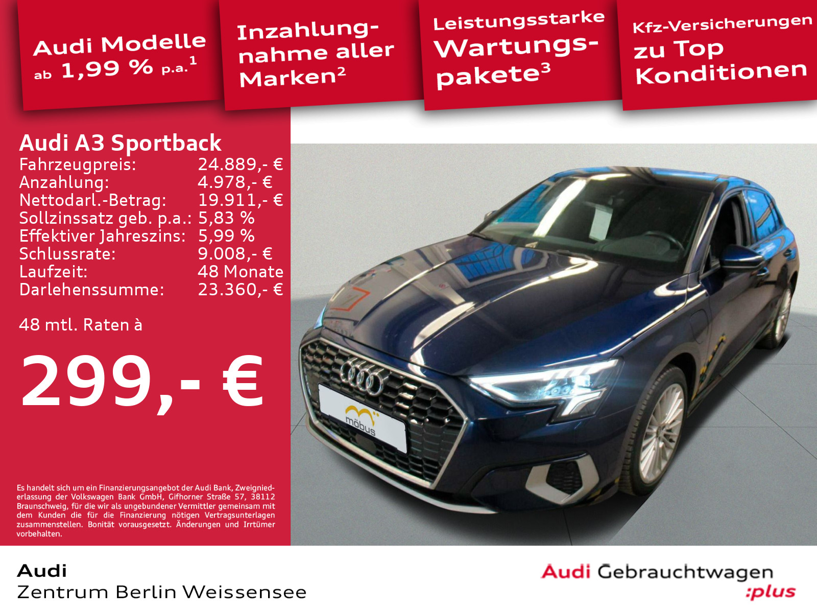 Audi A3 Sportback 40 TFSI S-TRO