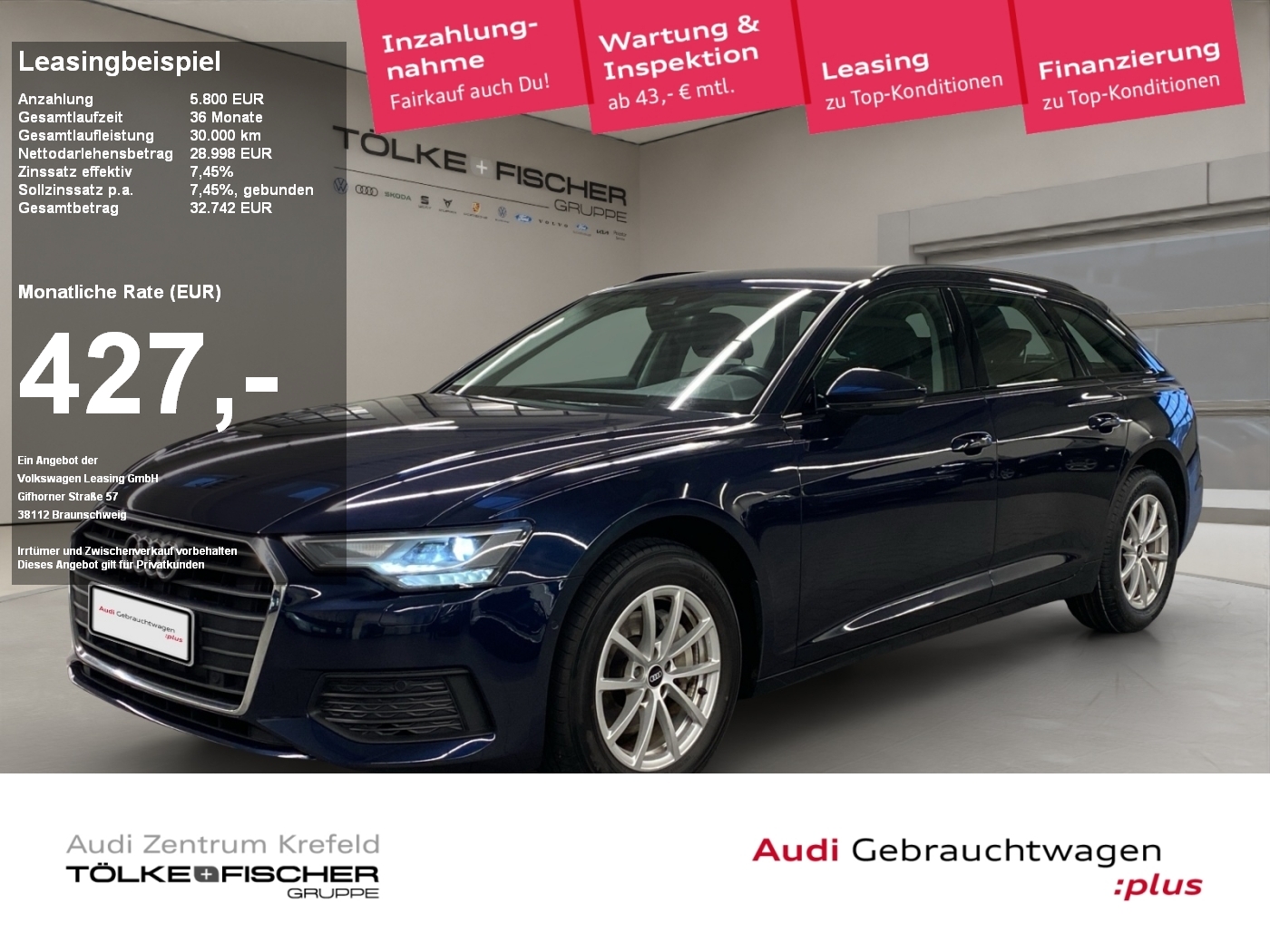 Audi A6 2.0 TDI 40 Avant el Heck