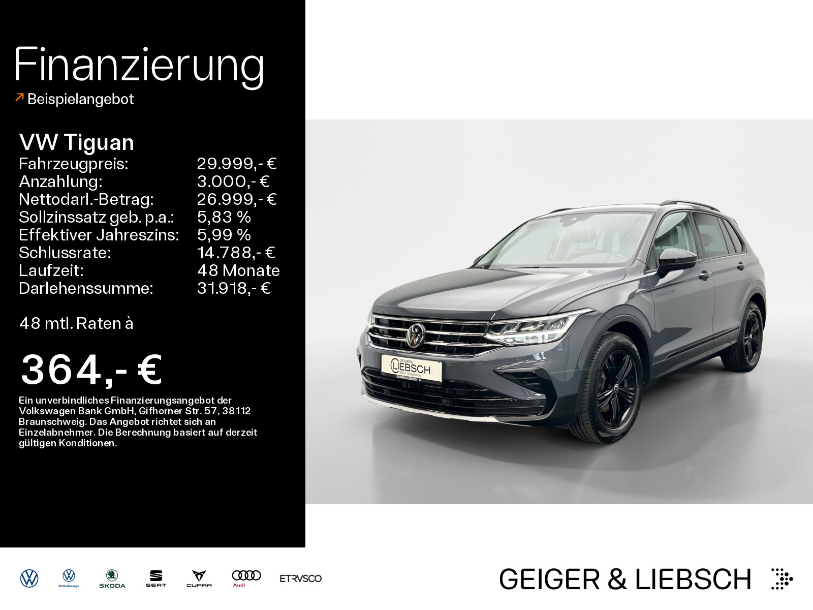 Tiguan 1.5 TSI DSG URBAN-SPORT*LED*AHK*NAVI*KAMERA*18ZOLL