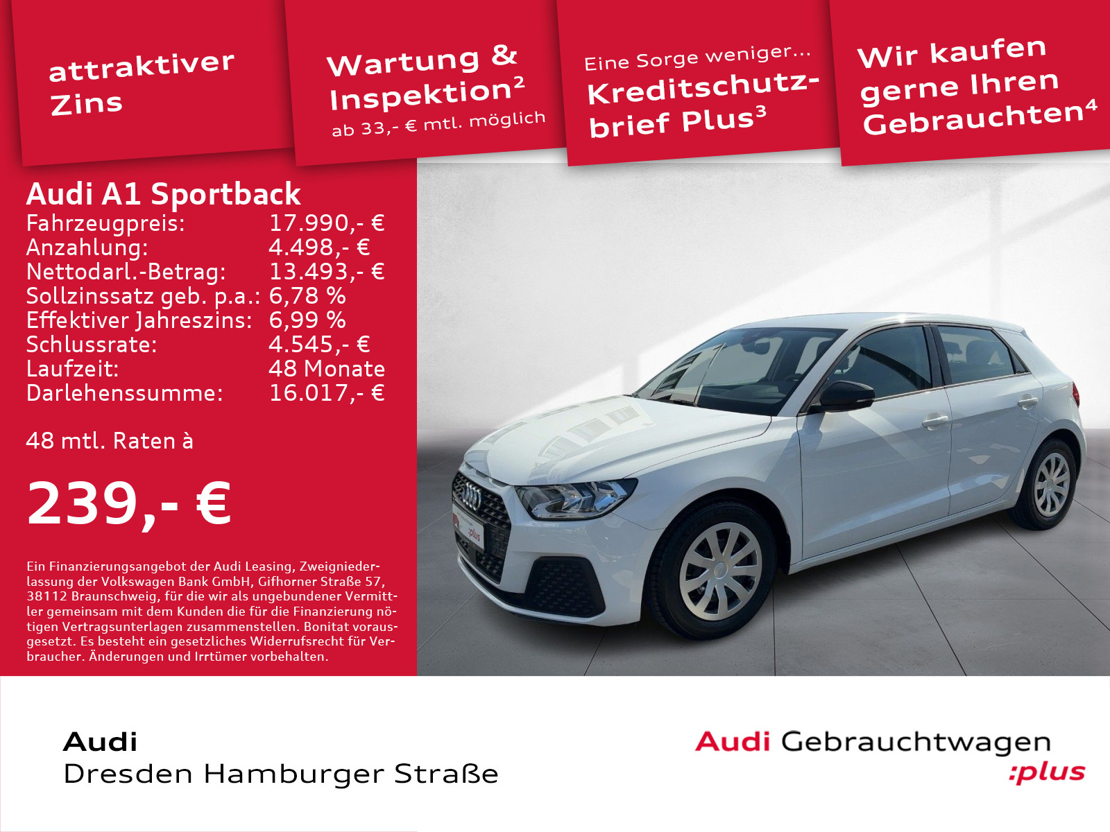 A1 Sportback 25 TFSI Touchscreen Schaltgetriebe