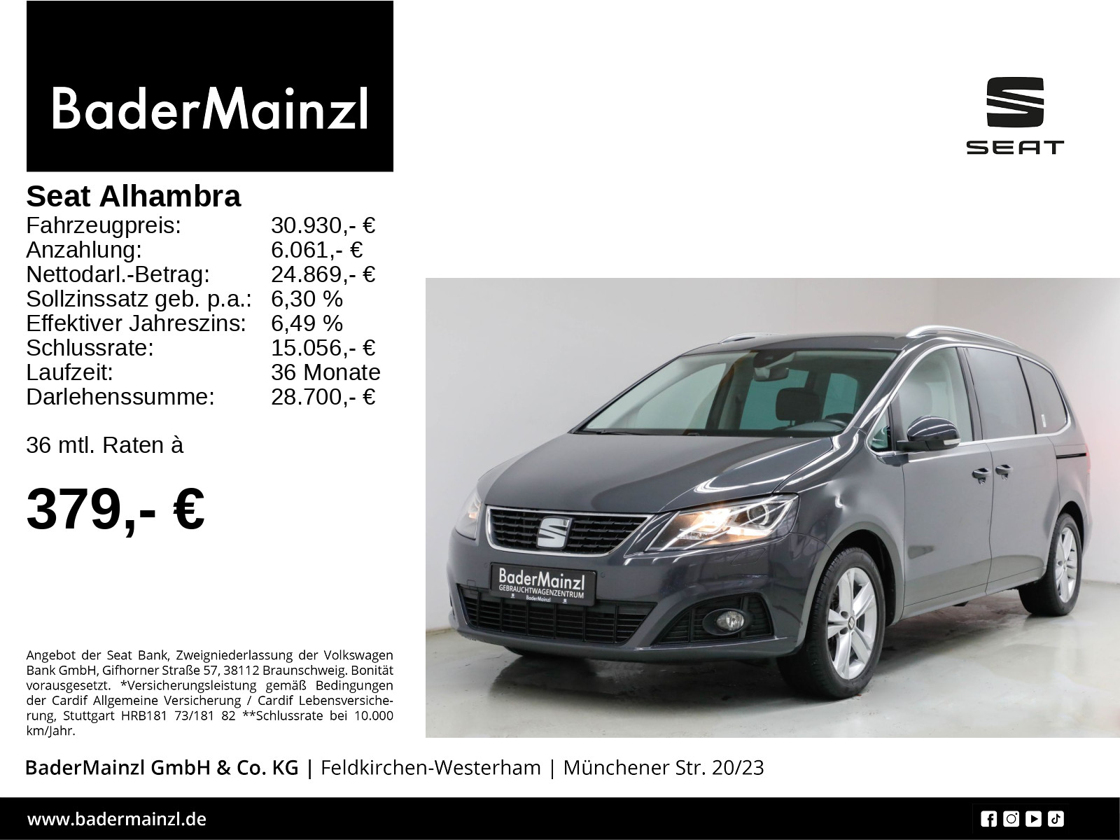 Alhambra 1.4 TSI XCELLENCE ACC SHZ Kam.
